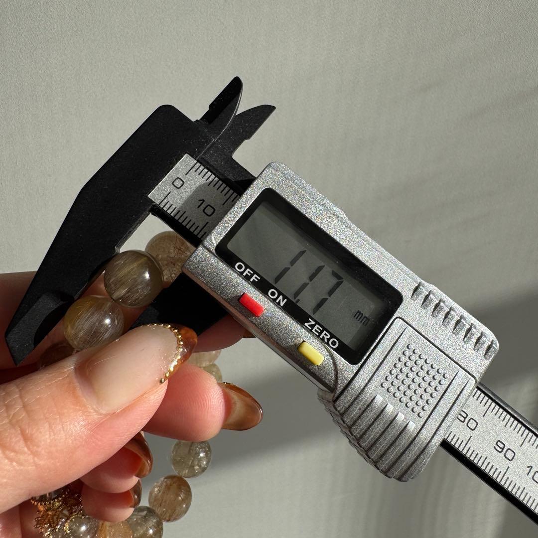 一点物　天然石　ハンドメイドブレス　カラフル　ルチルクォーツ