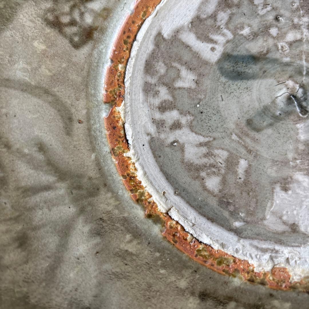 中国　印判染め付け　九寸皿　福 タイ　骨董　装飾　平皿