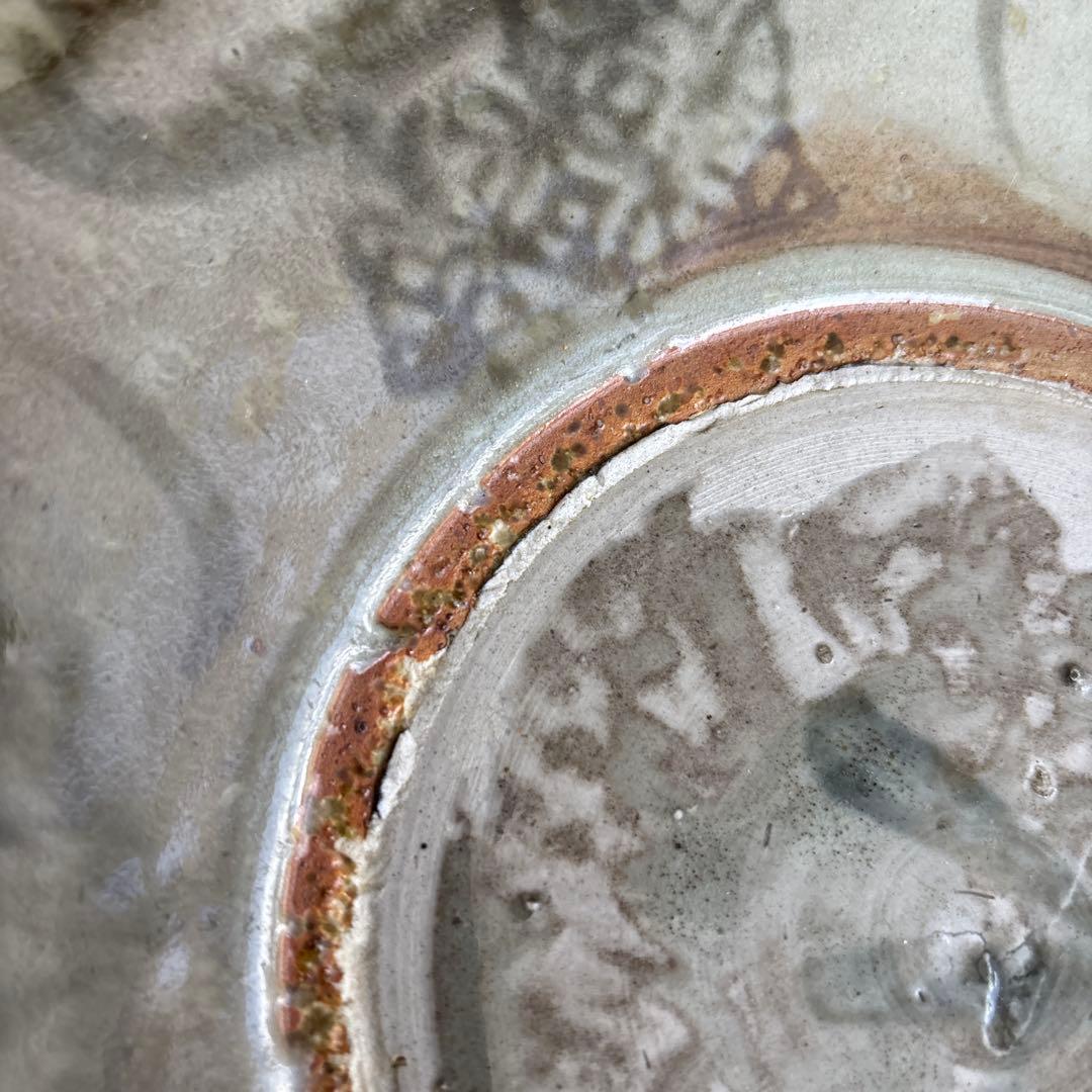 中国　印判染め付け　九寸皿　福 タイ　骨董　装飾　平皿