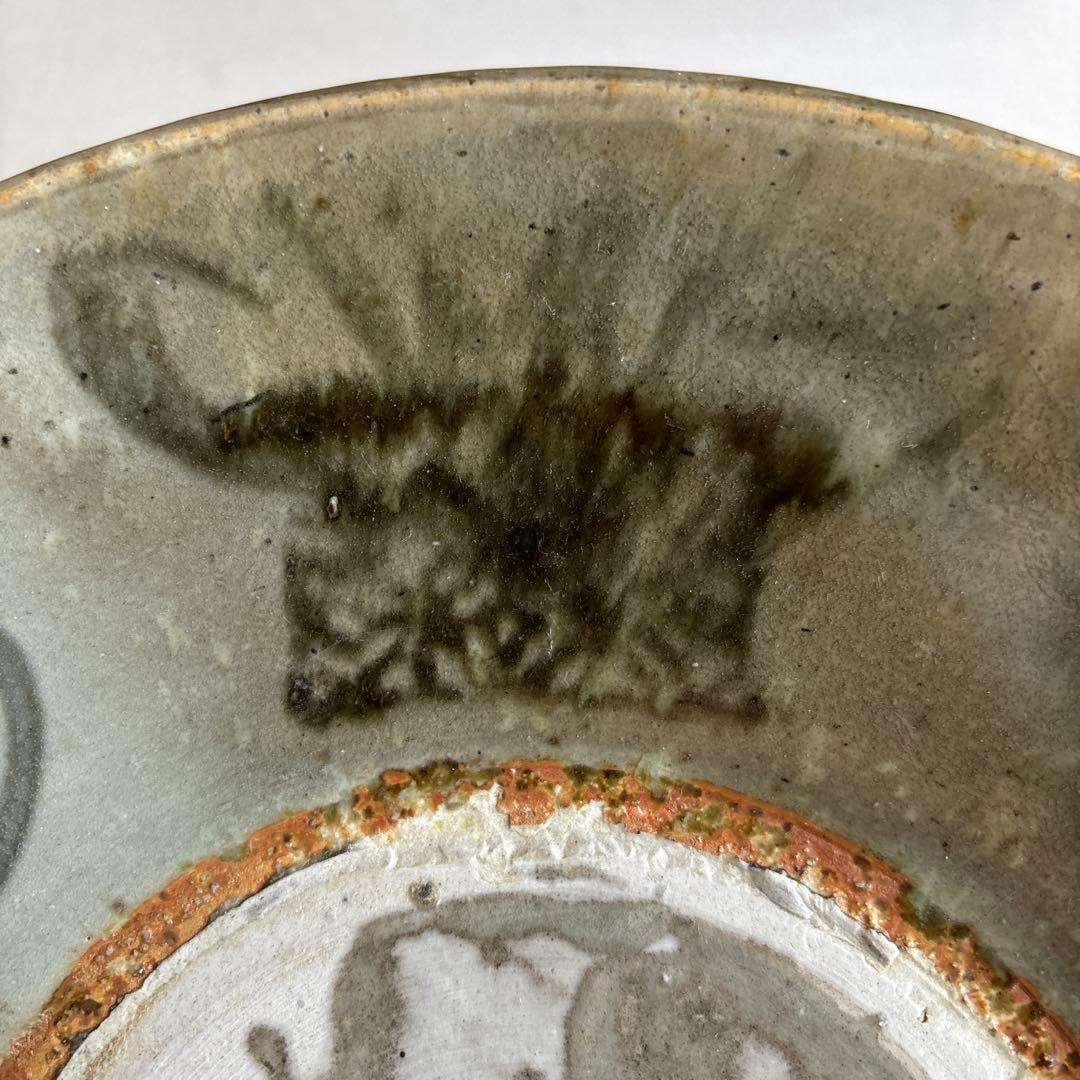 中国　印判染め付け　九寸皿　福 タイ　骨董　装飾　平皿