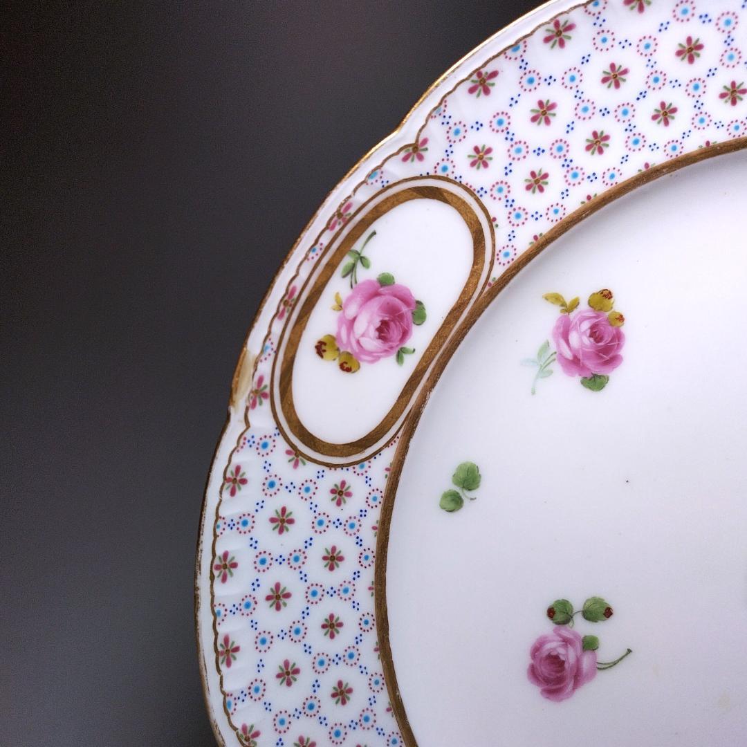 【確認用】セーブル Sevres 1773年 ブルーライン金彩花絵