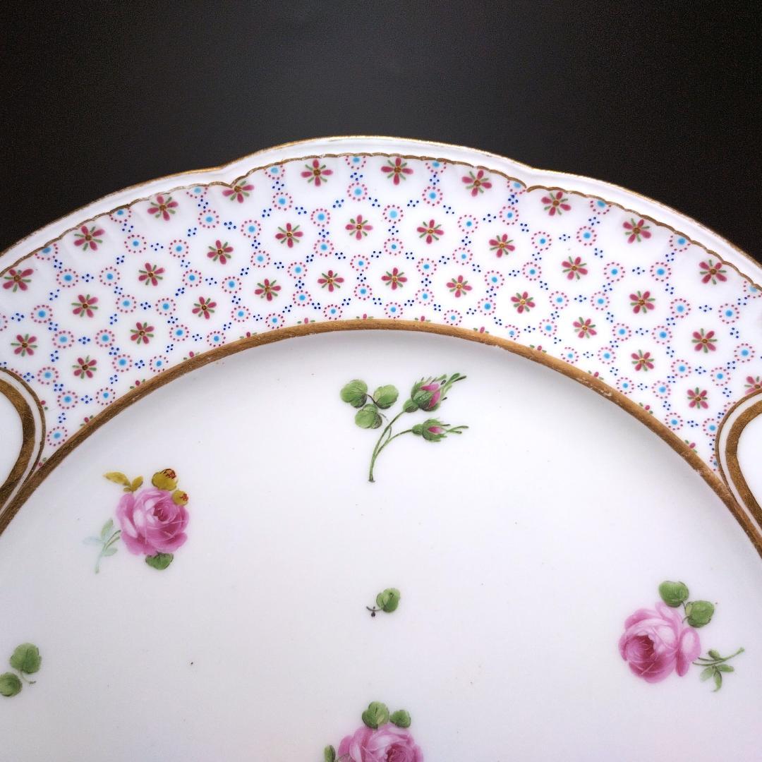 【確認用】セーブル Sevres 1773年 ブルーライン金彩花絵