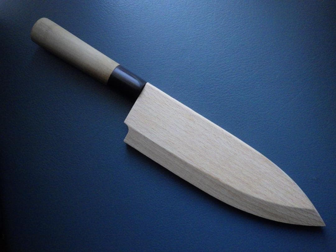 INOX本焼/貞宗/出刃包丁/水牛天然木柄★オリジナル鞘付属★刃付け済み★