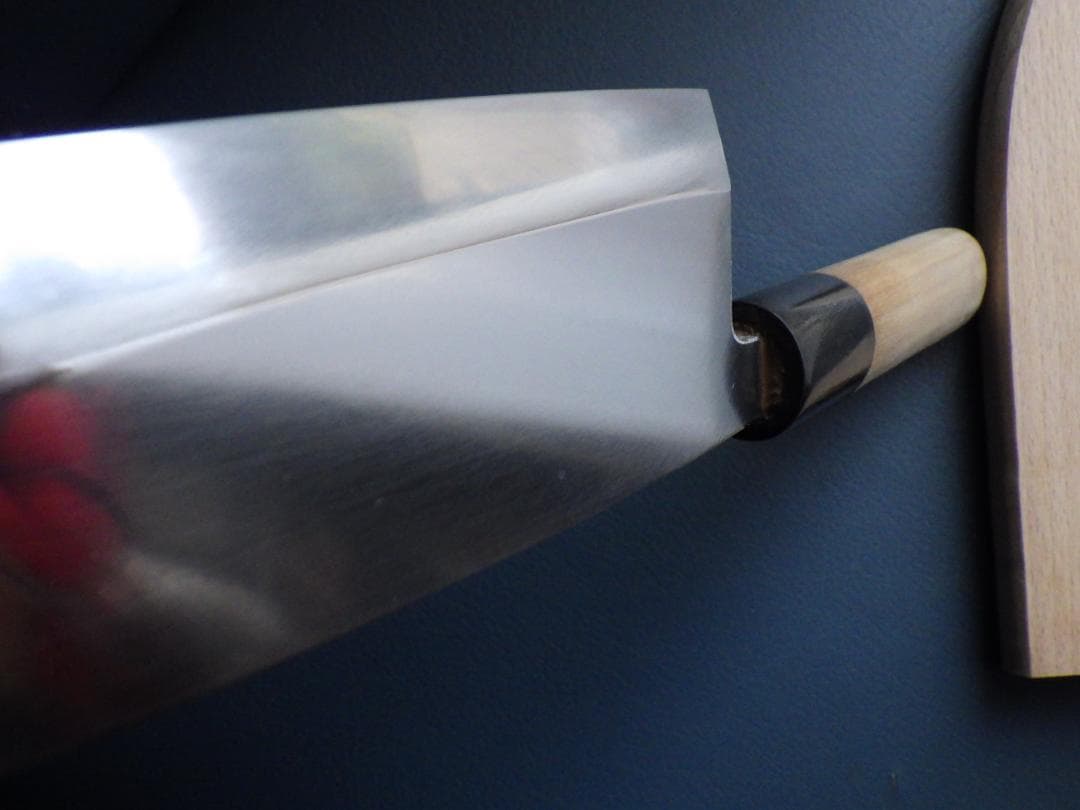 INOX本焼/貞宗/出刃包丁/水牛天然木柄★オリジナル鞘付属★刃付け済み★