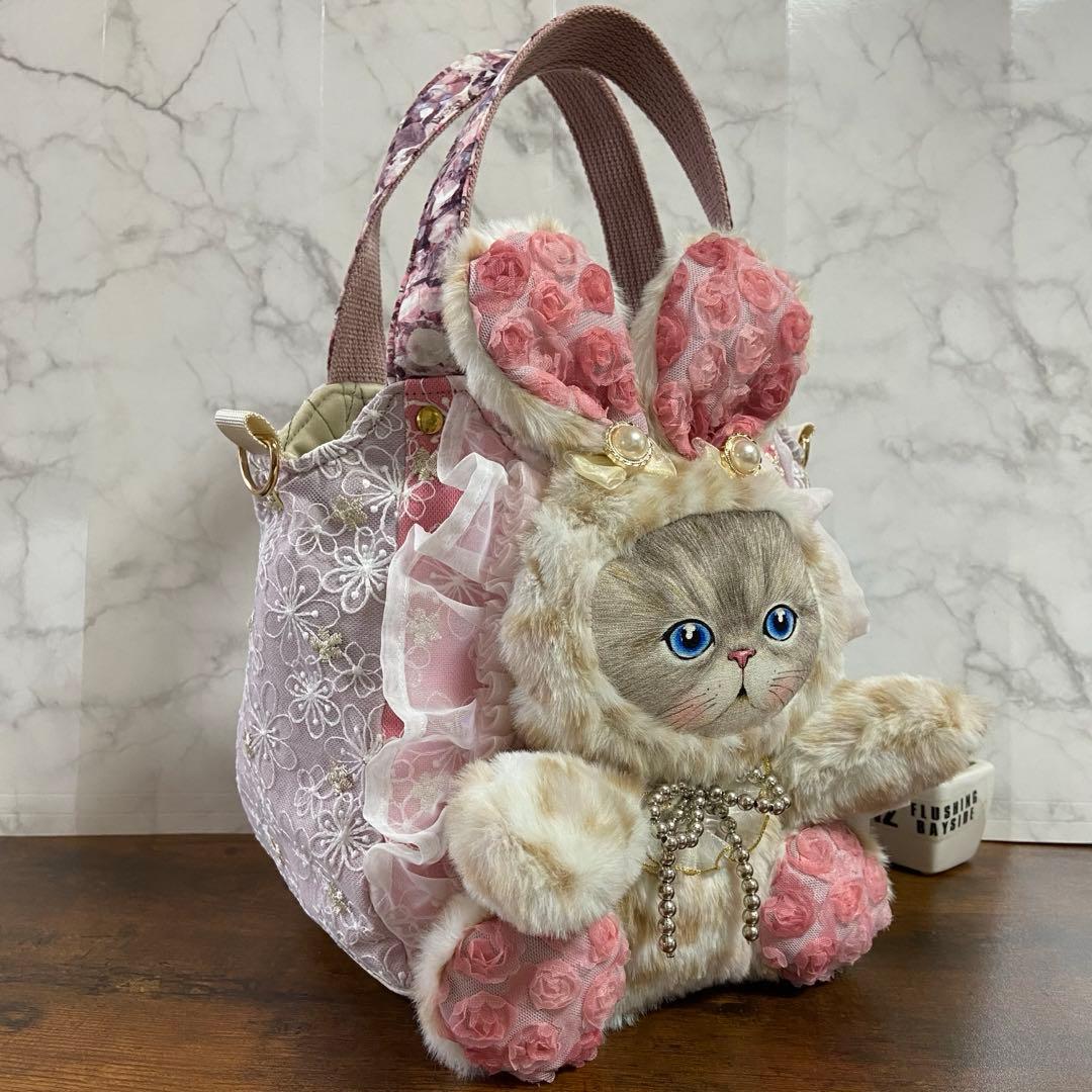 コヤンイサムチョン【ころりんバッグ】刺繍レース♡春バッグ♡ハンドメイド