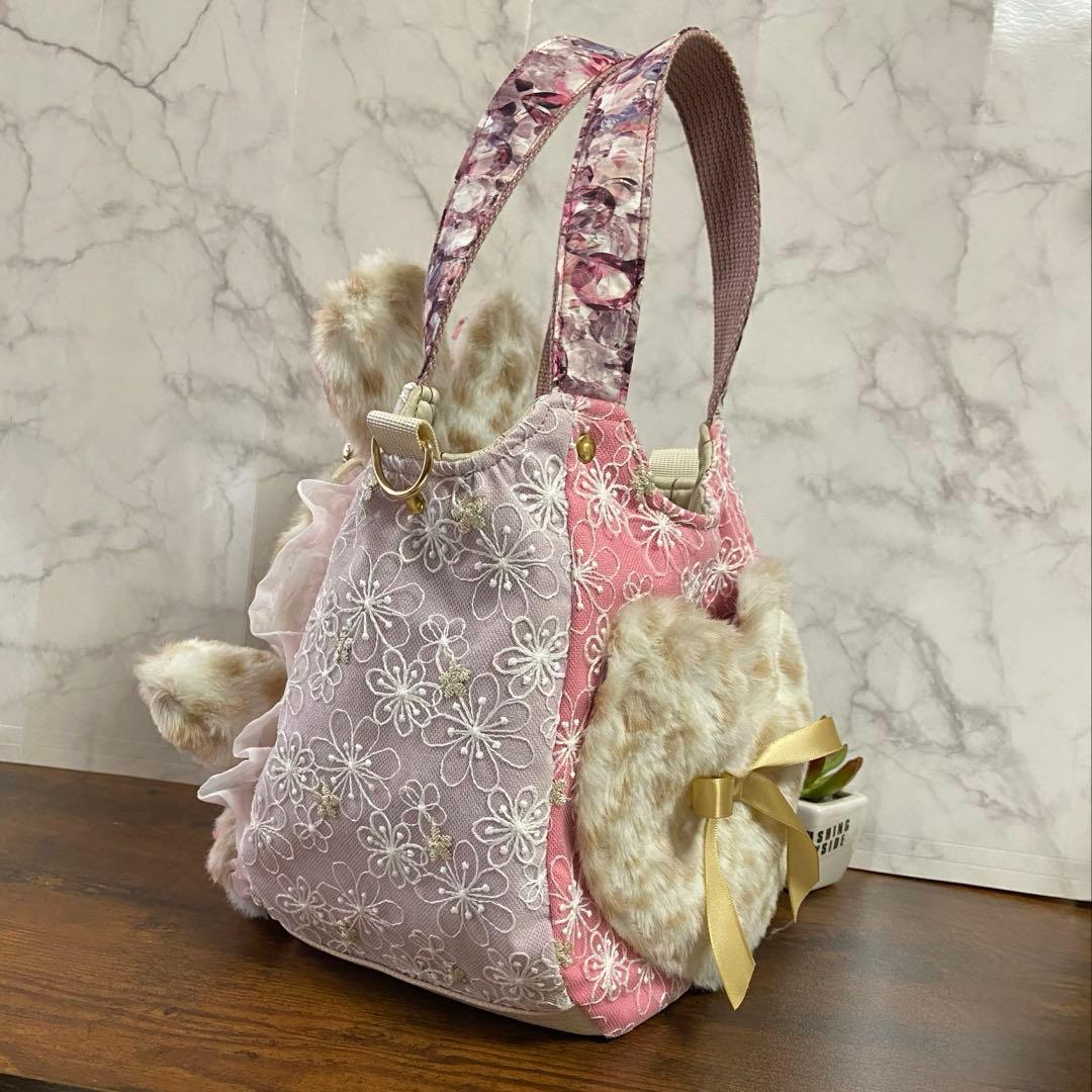 コヤンイサムチョン【ころりんバッグ】刺繍レース♡春バッグ♡ハンドメイド
