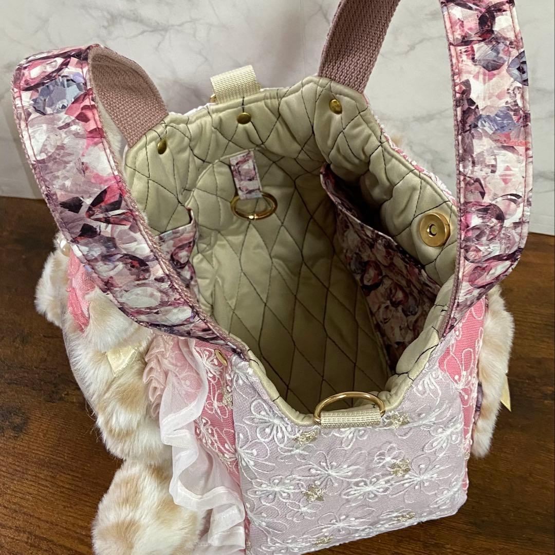 コヤンイサムチョン【ころりんバッグ】刺繍レース♡春バッグ♡ハンドメイド