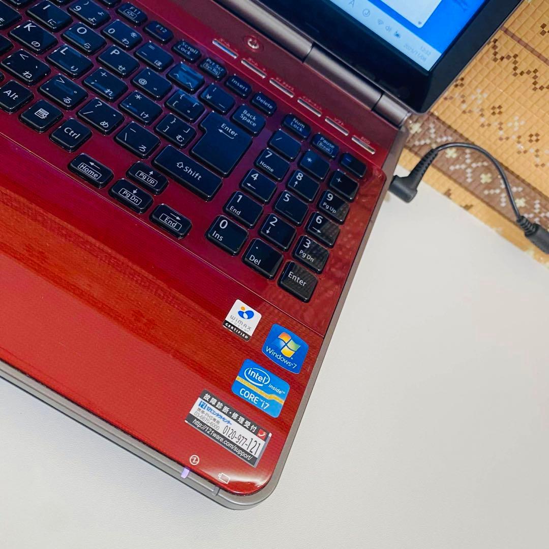 Y916 NECノートパソコン i7メモリ8G高速Windows11オフィス付き