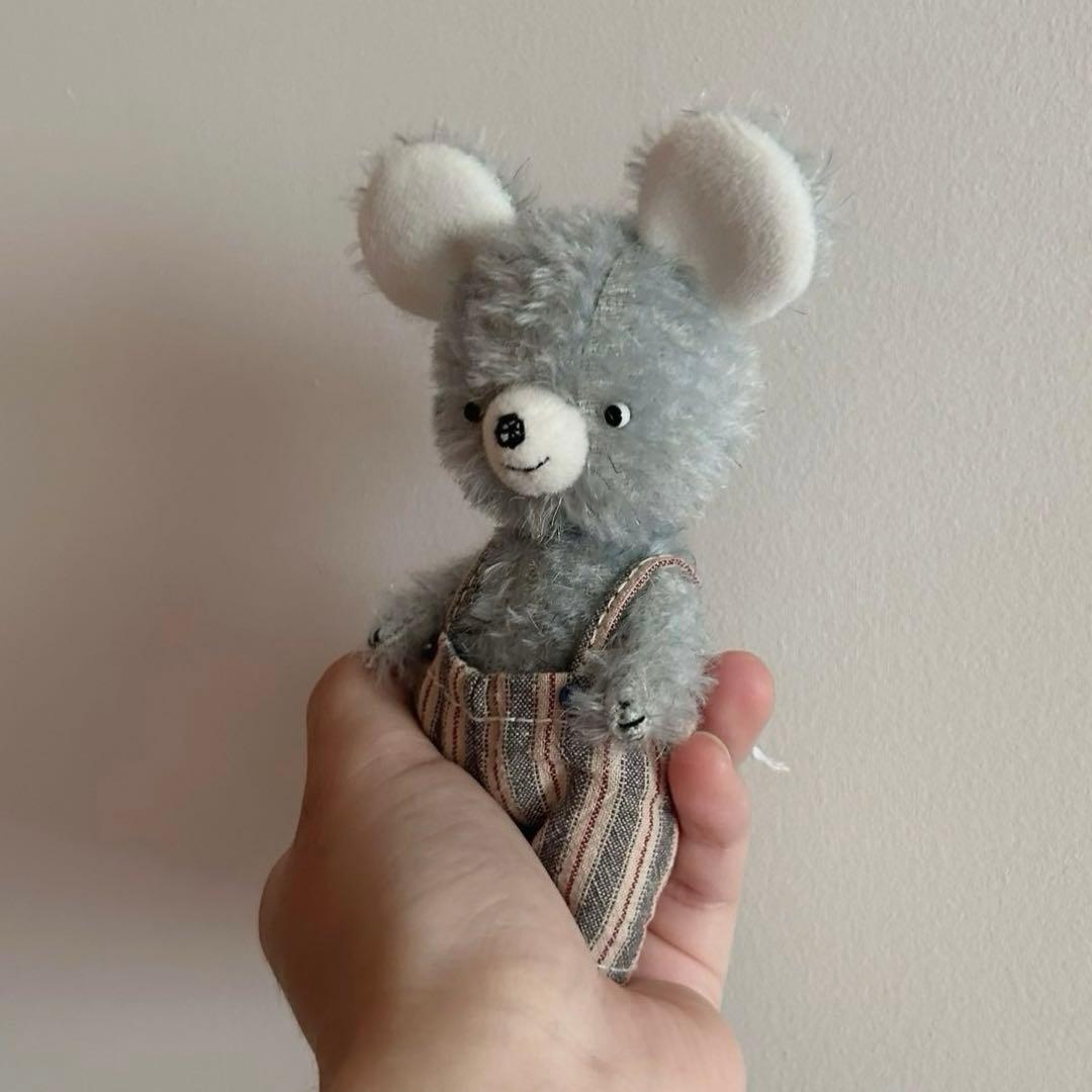 キュートな仔鼠 アーティストベア 海外作家様 ハンドメイド テディベア 置物