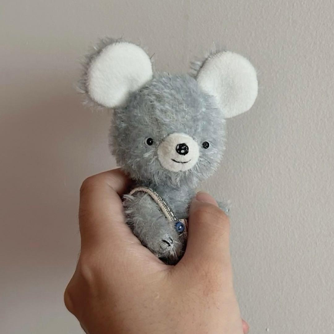 キュートな仔鼠 アーティストベア 海外作家様 ハンドメイド テディベア 置物