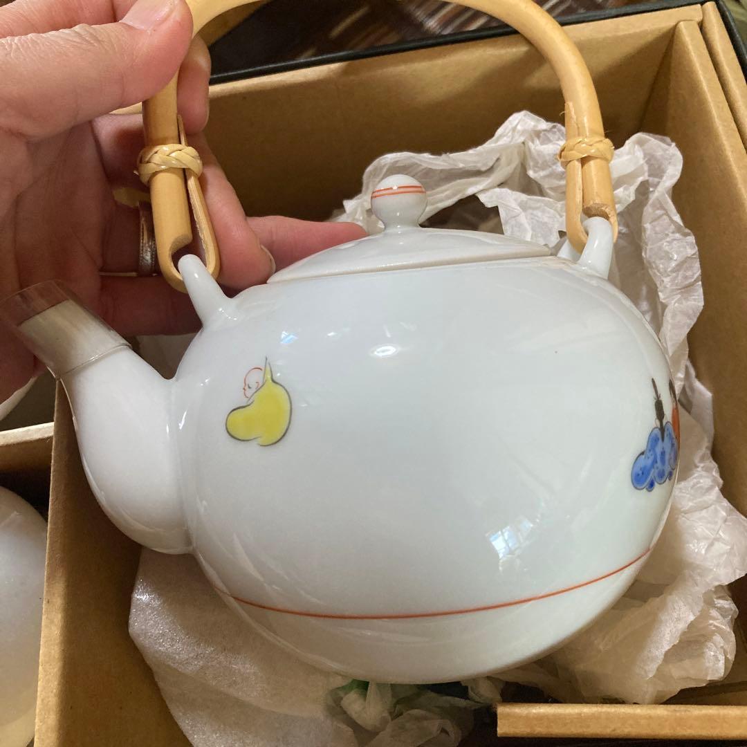 陶器製急須と蓋つき椀セット