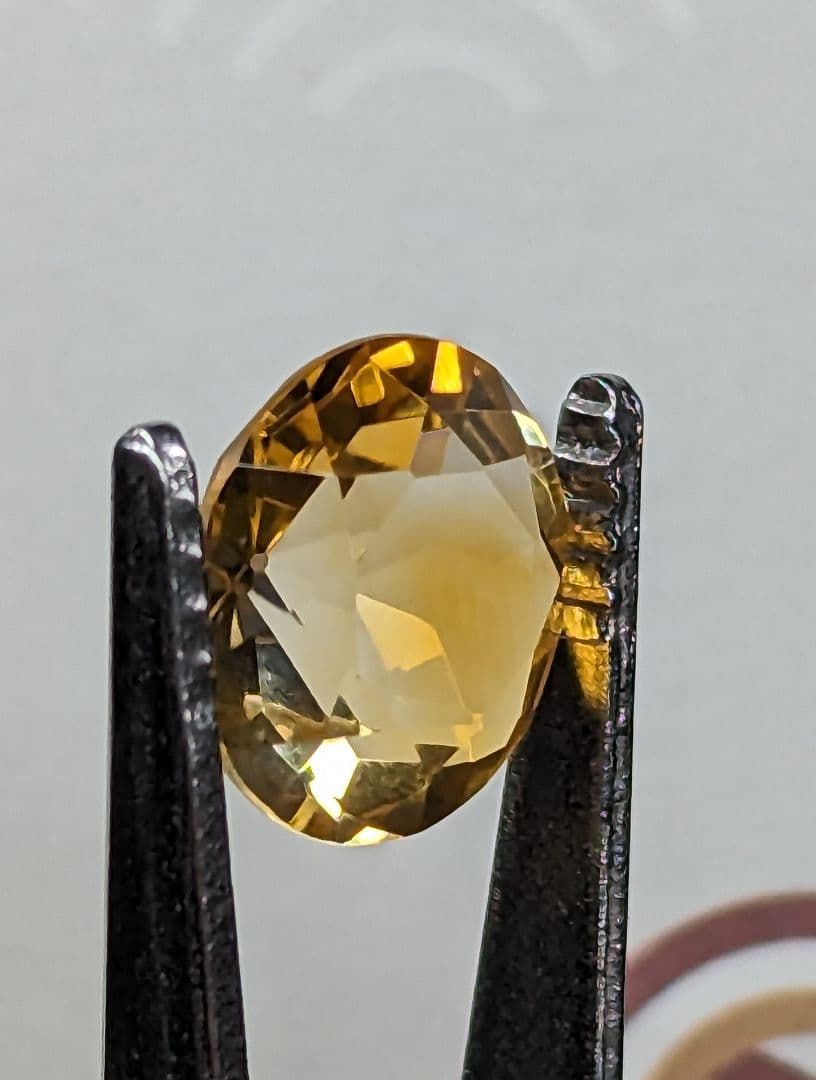 天然シトリン 3.00ct オーバルカット ルース