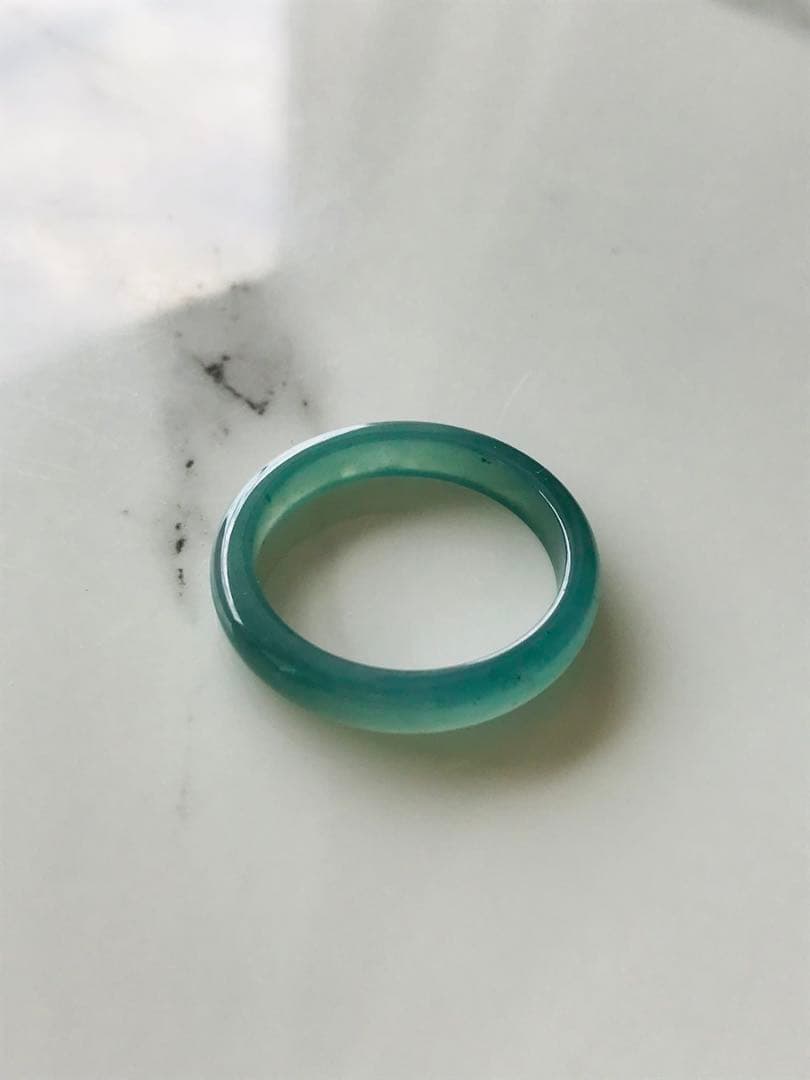 [R58-003］翡翠　くりぬき　リング　天然石　一点物　グアテマラ産　18号