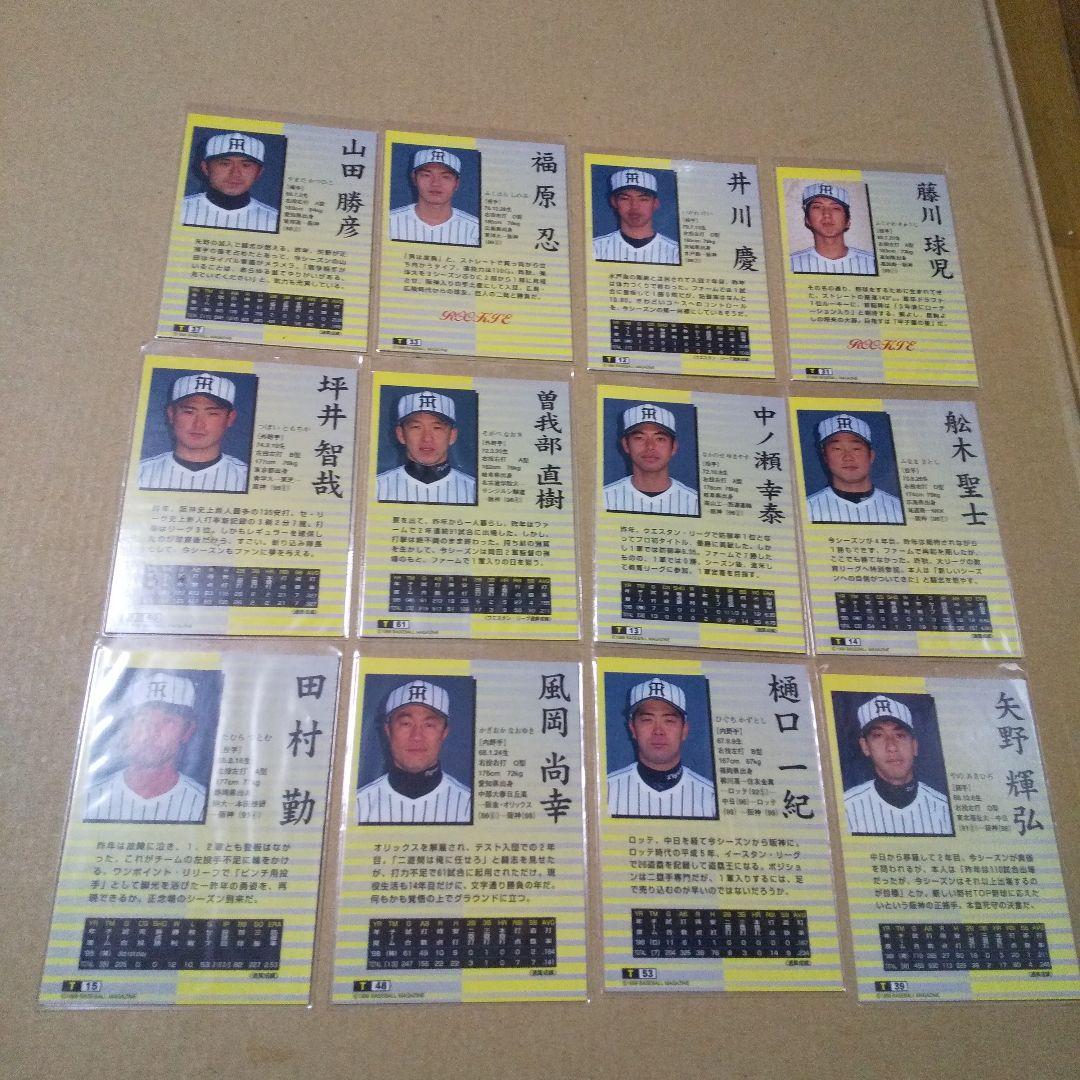 (人数訂正65名)阪神タイガース 1999年サインカード 新庄剛志サイン