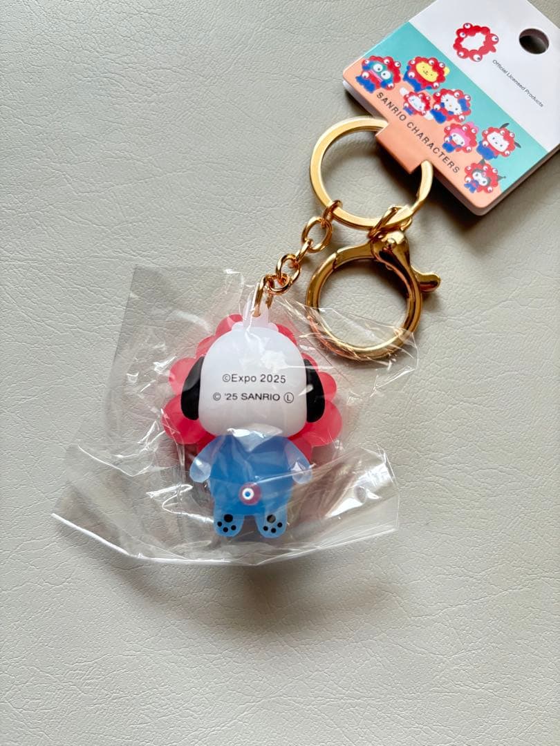 サンリオ　ミャクミャク　立体マスコット　クリアキーホルダー
