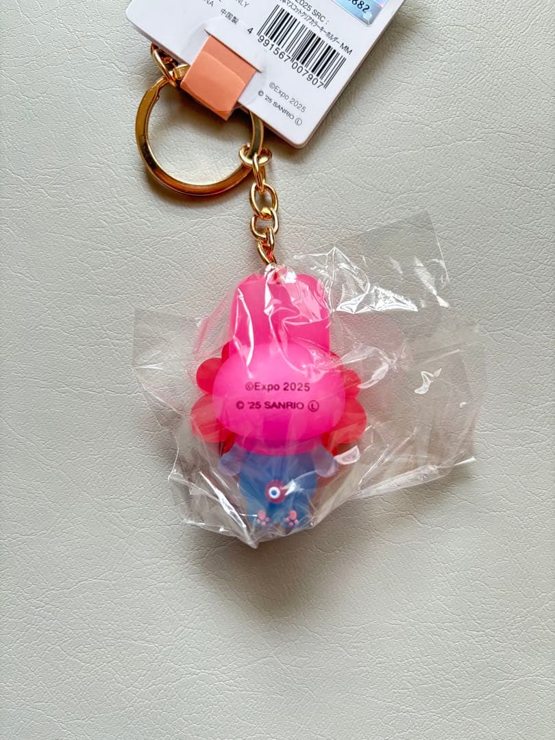 サンリオ　ミャクミャク　立体マスコット　クリアキーホルダー