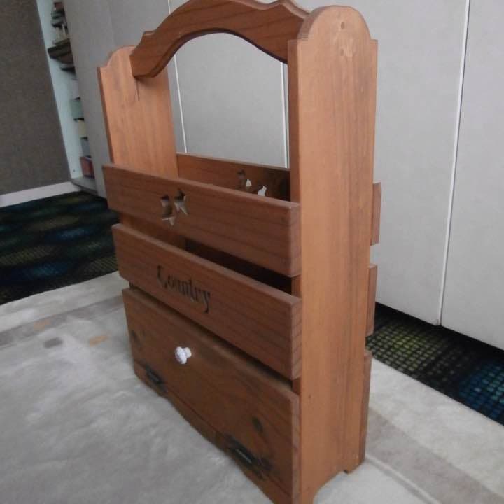 カントリー家具 トイレ用マガジンラック