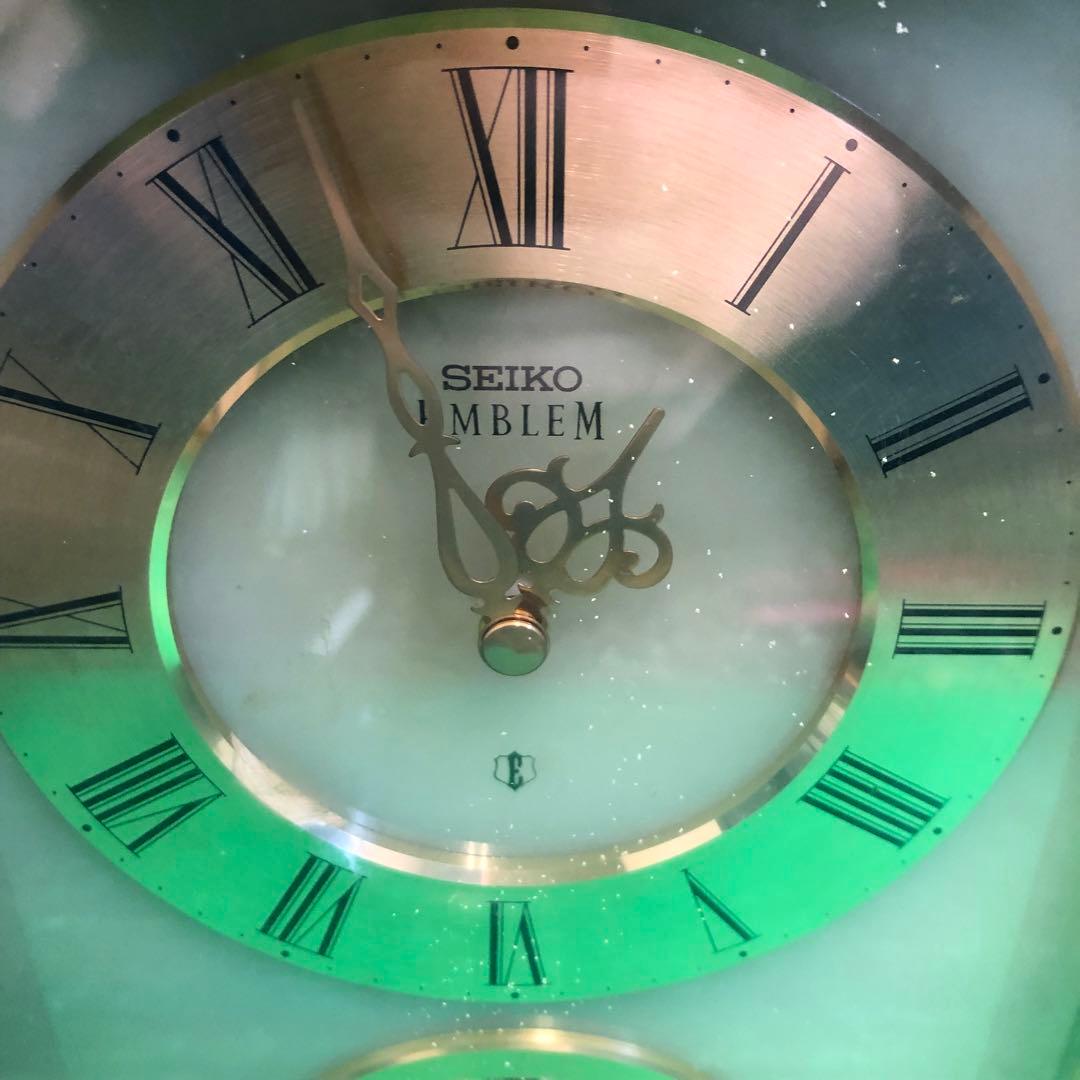 SEIKO EMBLEM 置時計 ホワイト/ゴールド 現状不動
