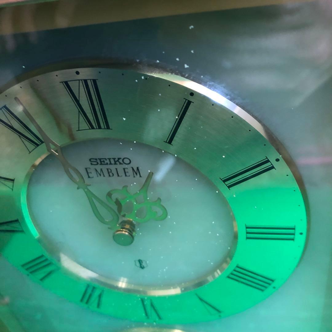 SEIKO EMBLEM 置時計 ホワイト/ゴールド 現状不動