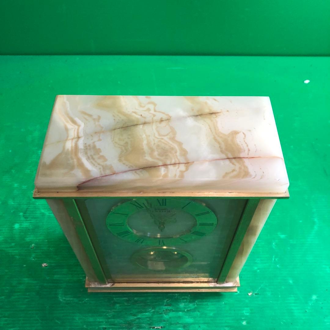 SEIKO EMBLEM 置時計 ホワイト/ゴールド 現状不動