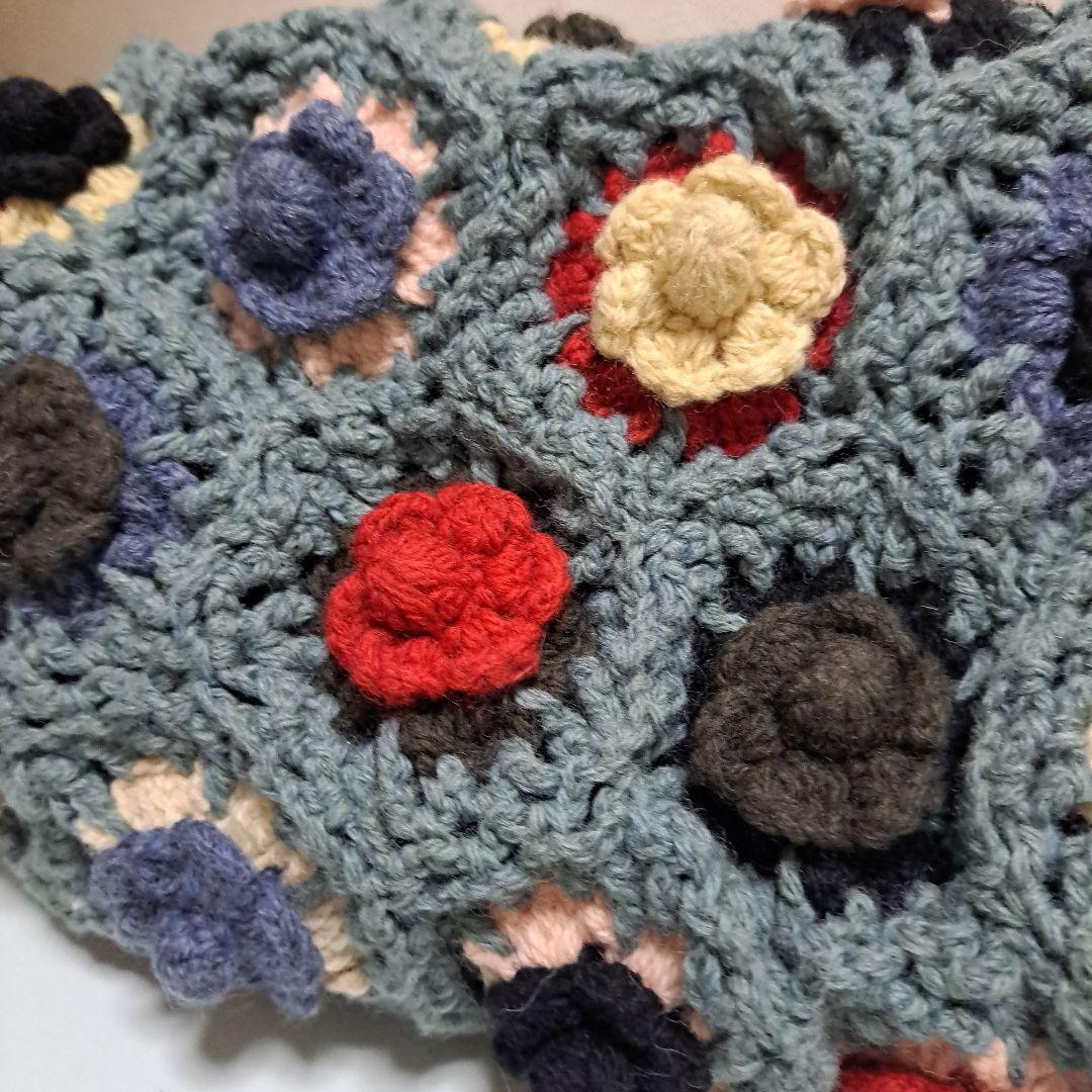 beaucoup　ボクゥ　フラワーモチーフ ハンドバッグ