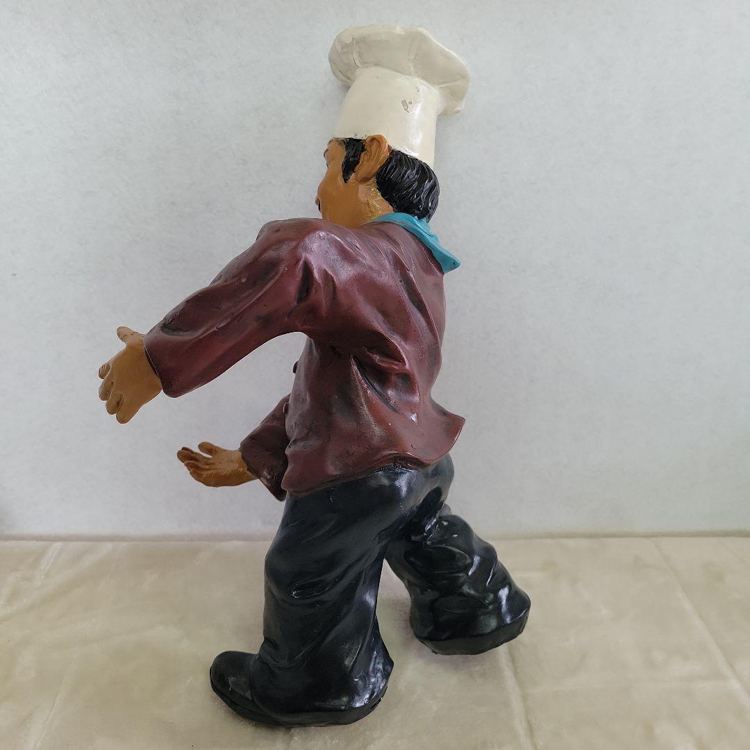 コックさん　置物人形　看板置　アンティーク　高さ約28cm　レトロ　シェフ