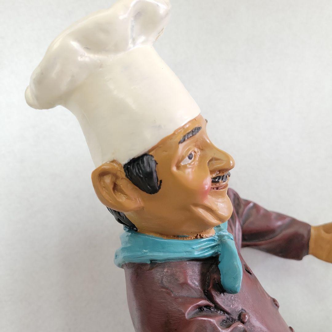 コックさん　置物人形　看板置　アンティーク　高さ約28cm　レトロ　シェフ
