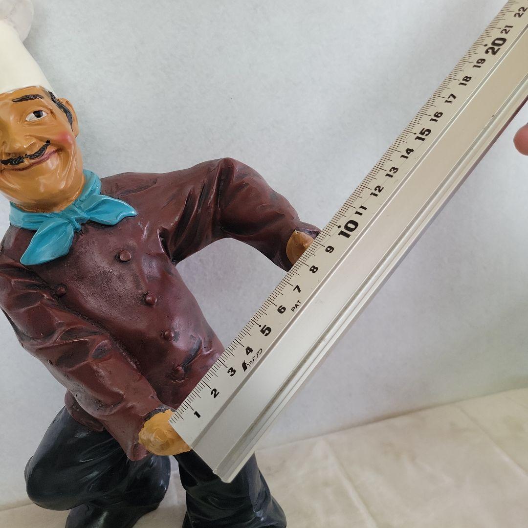 コックさん　置物人形　看板置　アンティーク　高さ約28cm　レトロ　シェフ