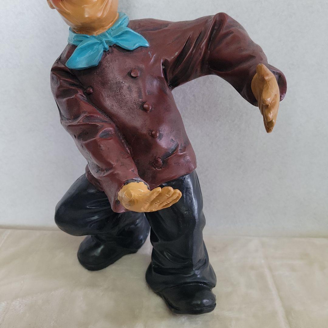 コックさん　置物人形　看板置　アンティーク　高さ約28cm　レトロ　シェフ