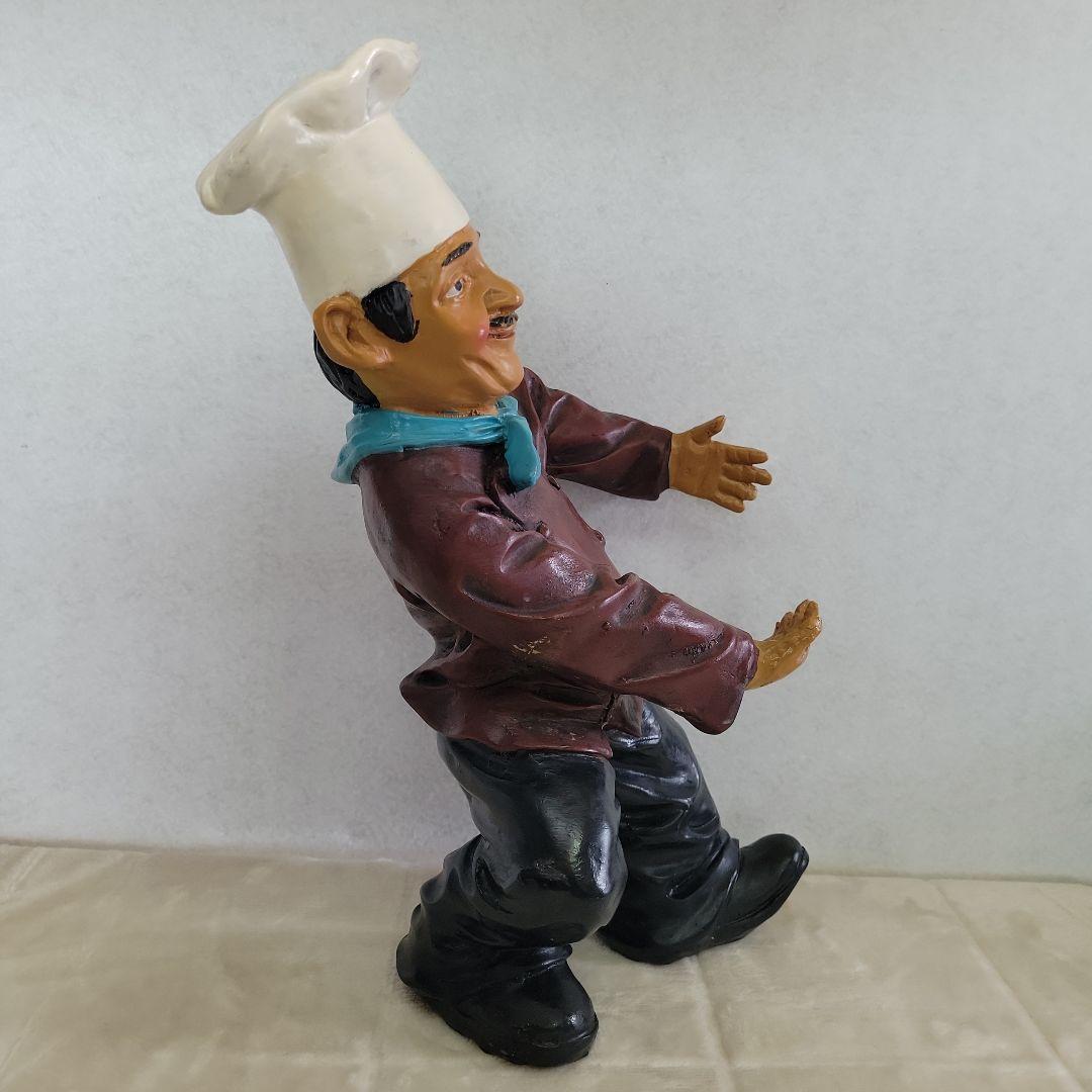 コックさん　置物人形　看板置　アンティーク　高さ約28cm　レトロ　シェフ