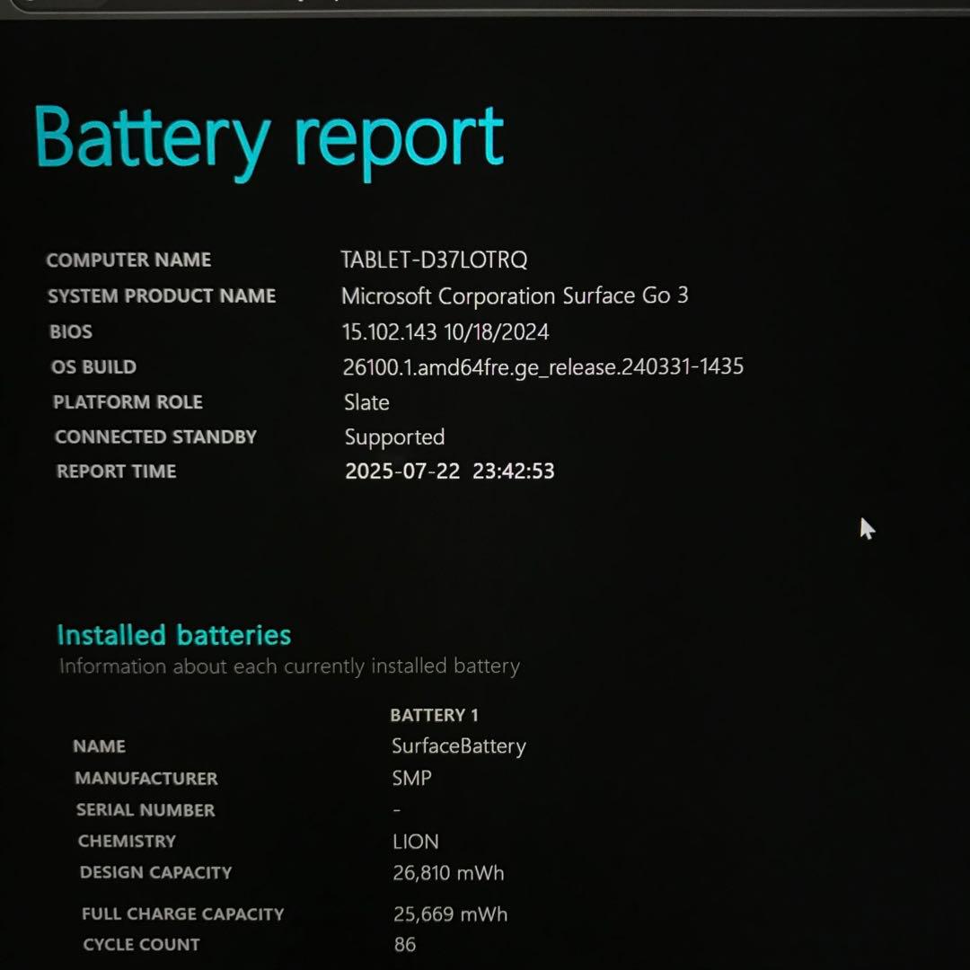 【超美品・ケース付】 Surface Go3 8G/128 G Office