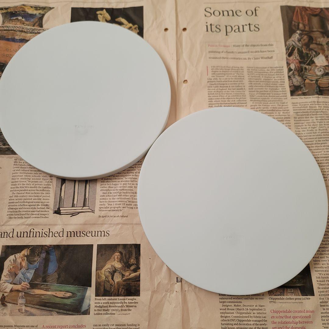 やま平窯 シャーレプレート22cm ブルー吹白泡 ２ＳＥＴ