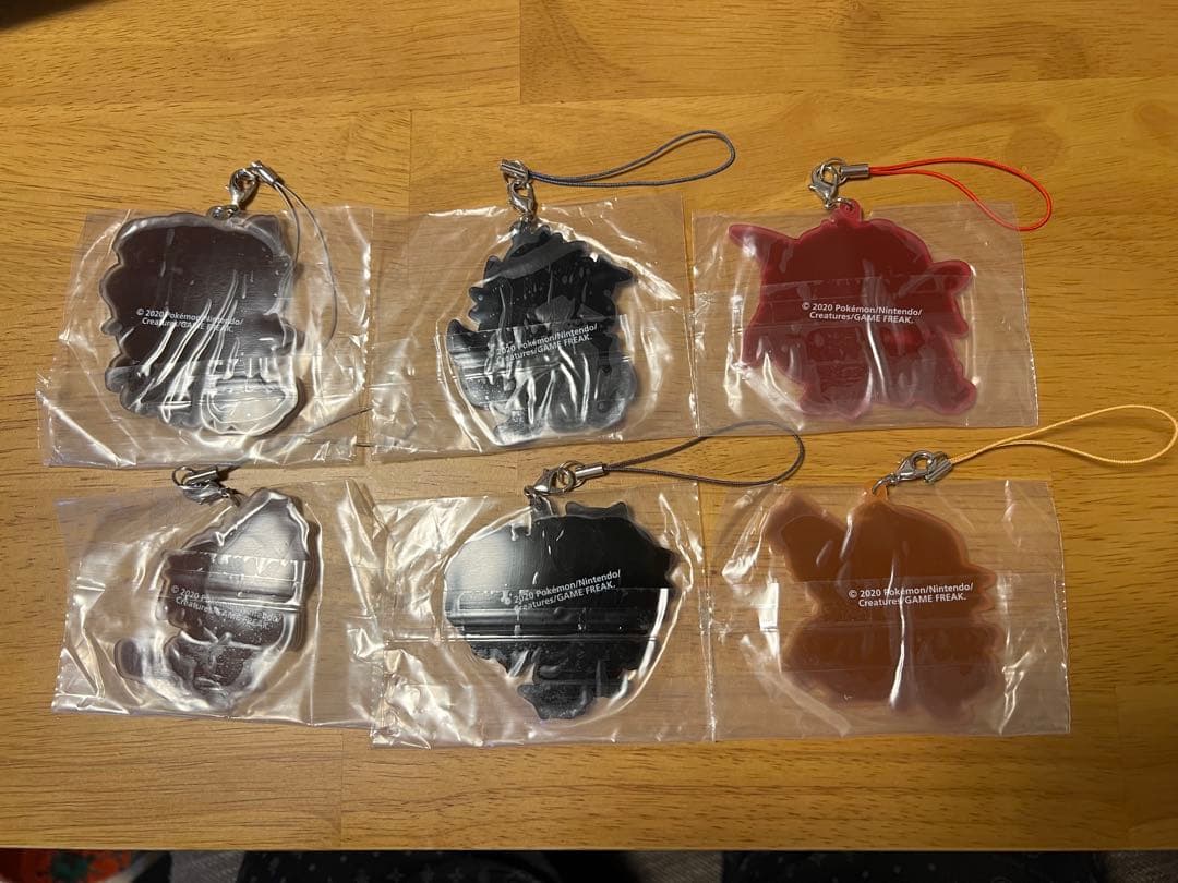 ポケモントレーナーズ　ラバーキーホルダー　N.キバナ.etc. 6個セット