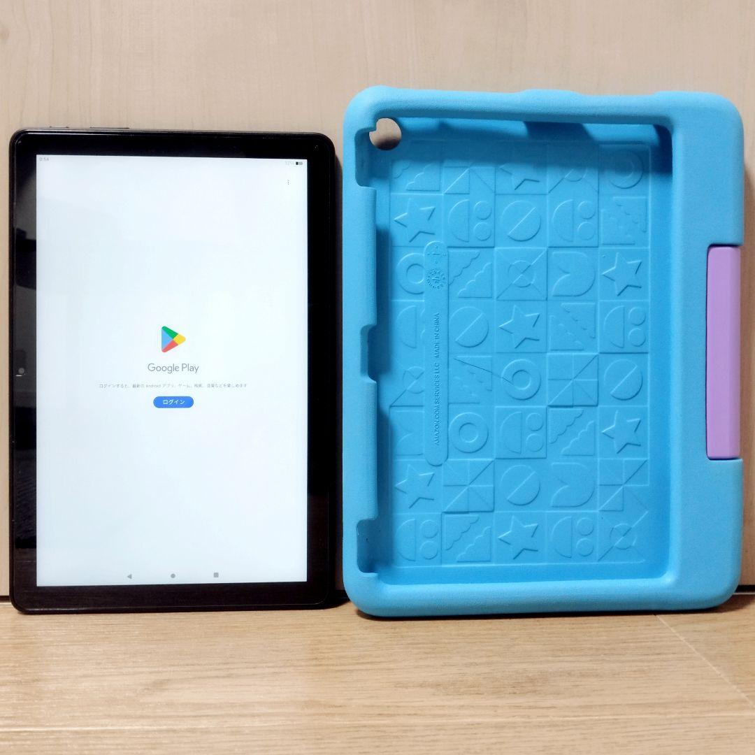 美品 Fire HD 10 キッズモデル 最新第13世代 ブルー カバー付き