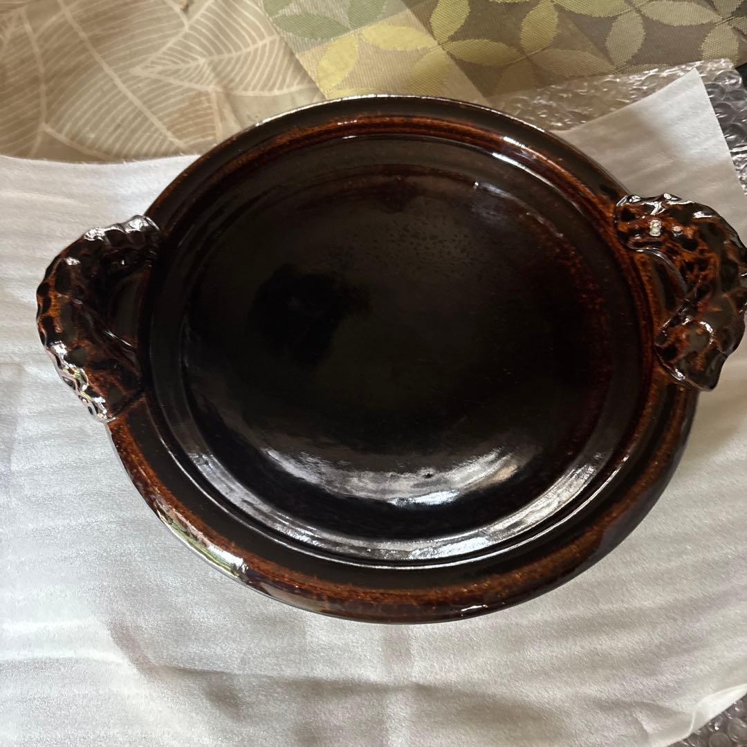 伊賀焼　土楽　蓋付き土鍋