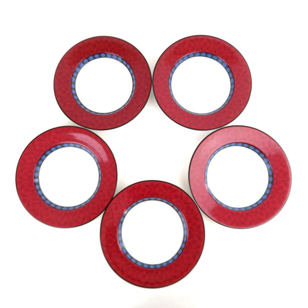 247 DANSK ダンスク ルビー フラワーズ リムプレート 19㎝ 5点