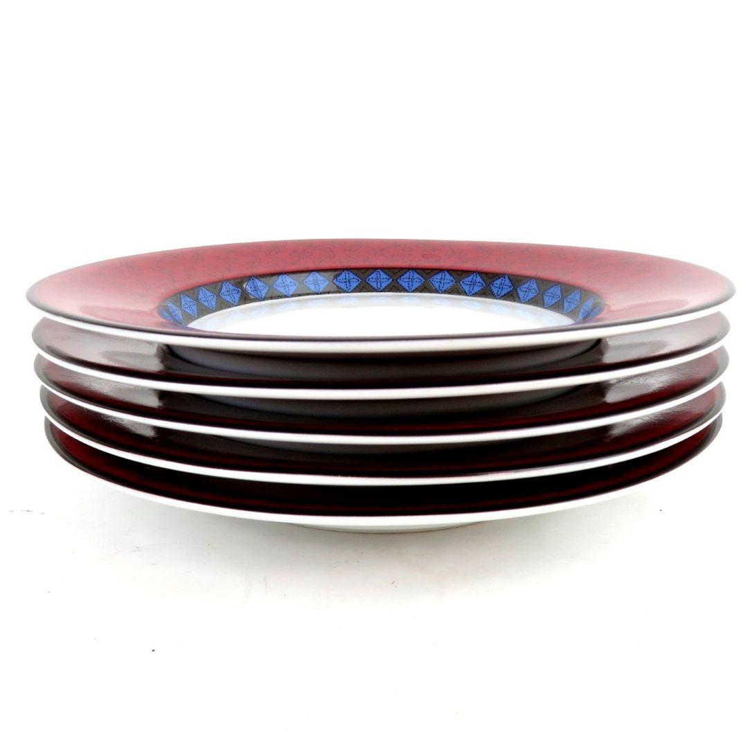 247 DANSK ダンスク ルビー フラワーズ リムプレート 19㎝ 5点