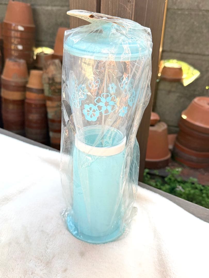 昭和レトロ　レトロポップ　箱付き　箸立て 花柄　デッドストック　当時物　新品