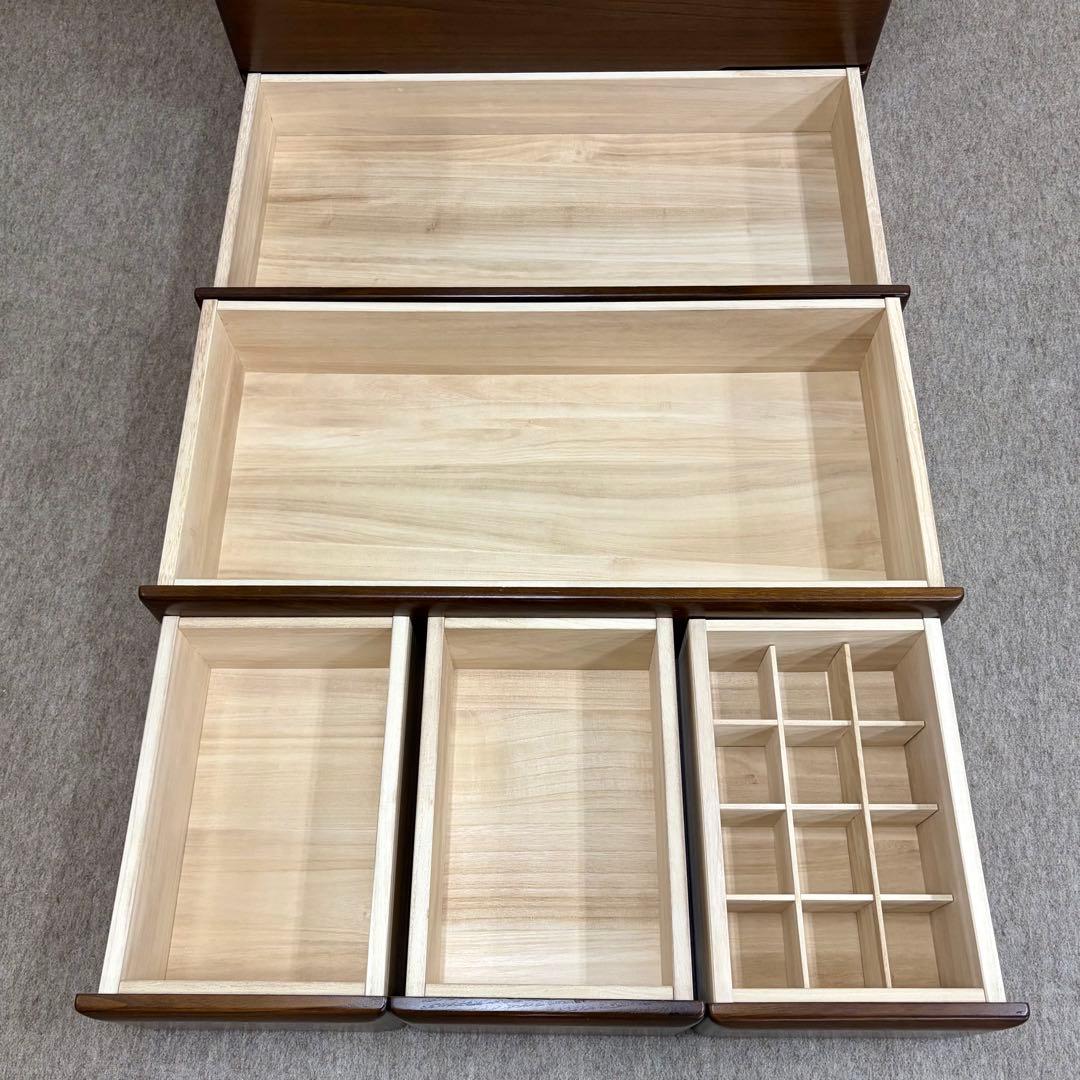 【丸繁木工】\"桐子KIRIKO\" 30重ね整理 ダーク色 (2019年製)