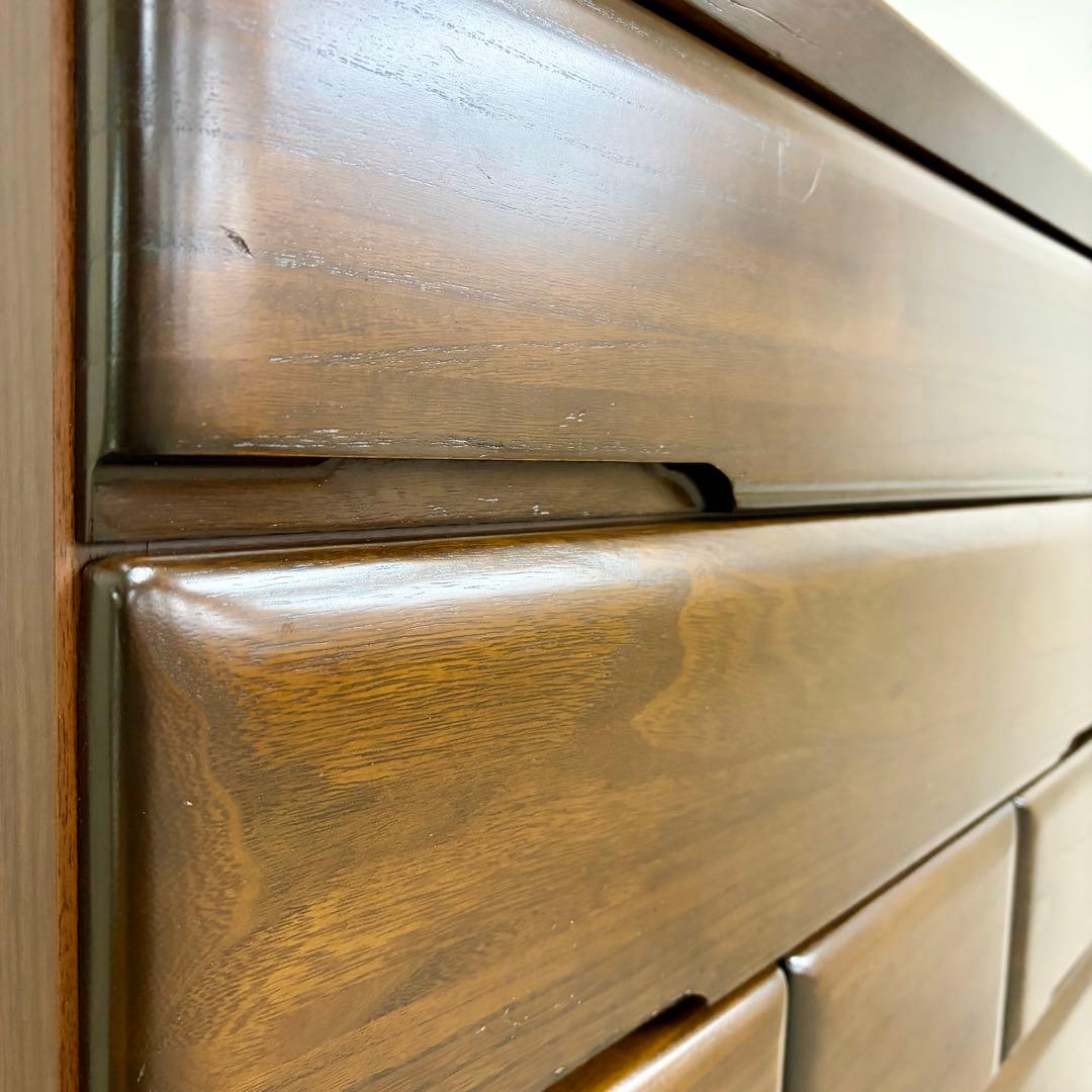 【丸繁木工】\"桐子KIRIKO\" 30重ね整理 ダーク色 (2019年製)