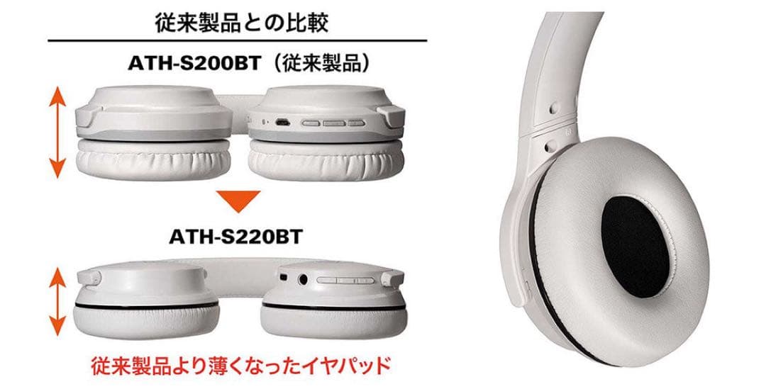 Audio-Technica ワイヤレスヘッドホン ネイビー/ベージュ