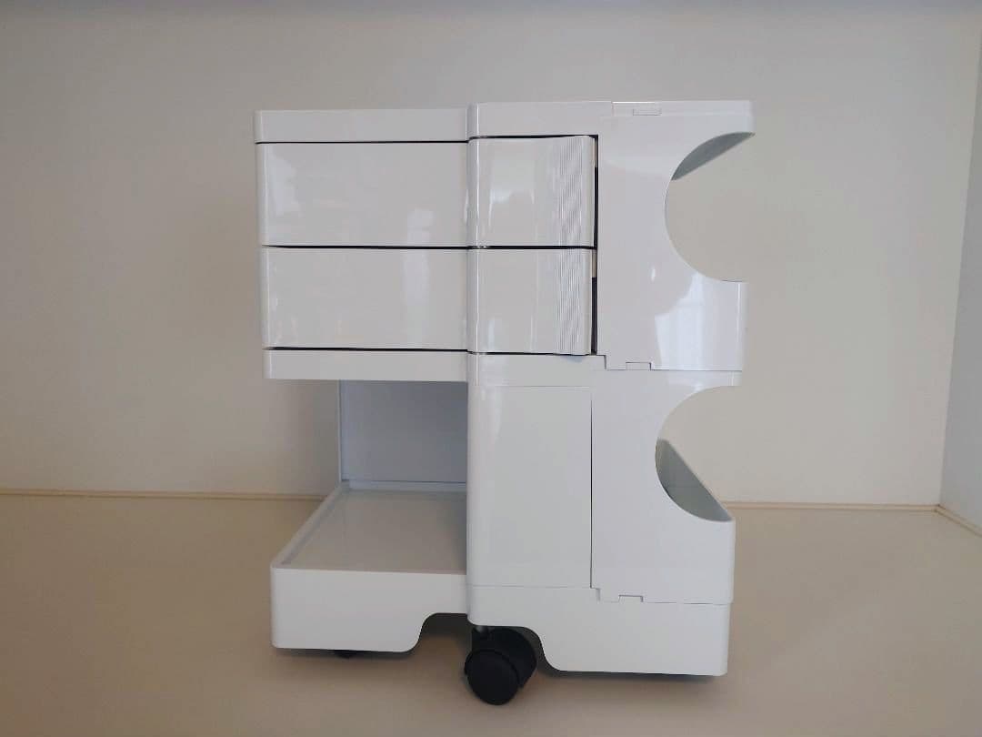 【中古】ボビーワゴン　2段2トレイ　白