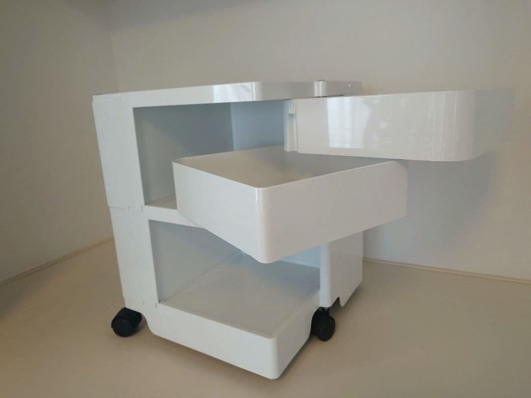 【中古】ボビーワゴン　2段2トレイ　白