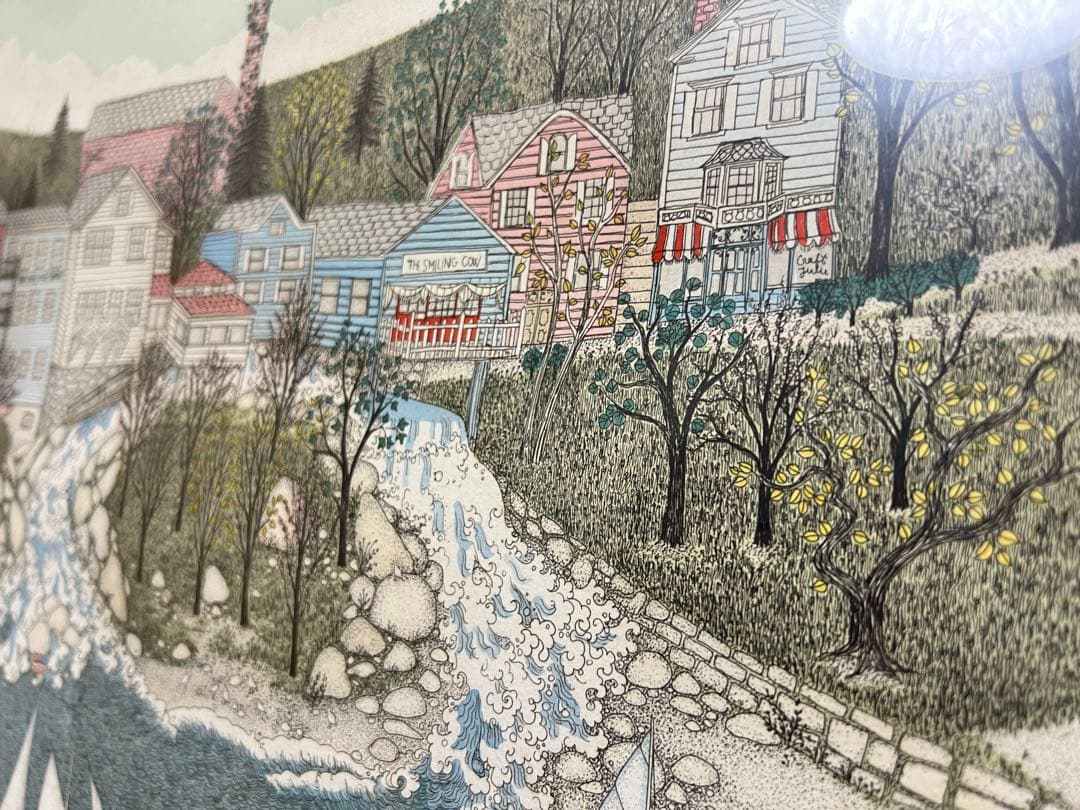 風景画Cuca Romley 「Little Falls」 絵画クカ ロムレイ