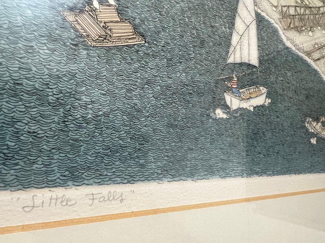 風景画Cuca Romley 「Little Falls」 絵画クカ ロムレイ