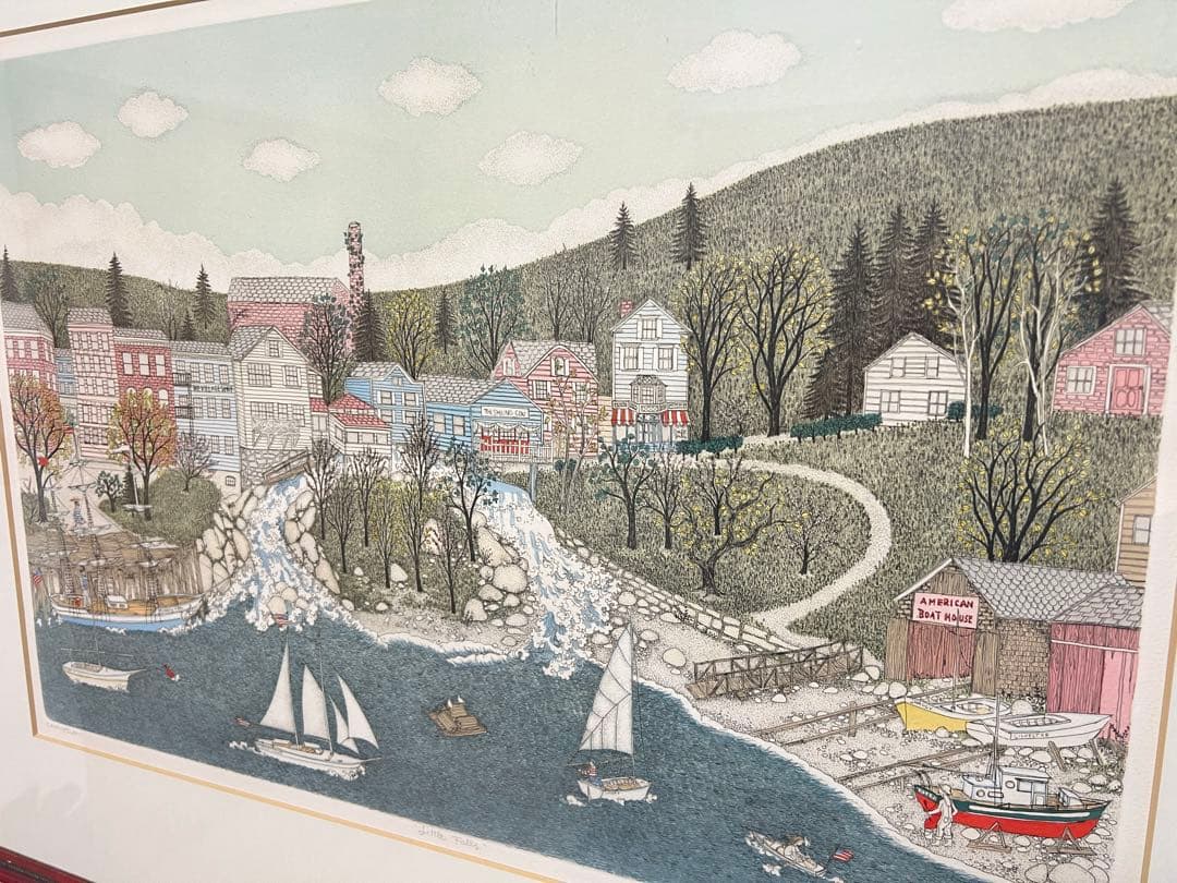 風景画Cuca Romley 「Little Falls」 絵画クカ ロムレイ