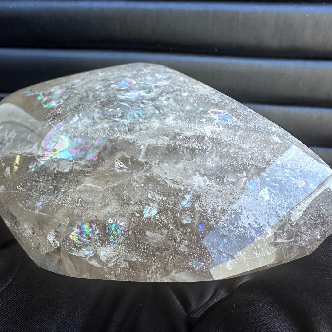 絶品❗虹入り☆アイリスクォーツ アゼツライト水晶フリーフォーム天然石 A1139