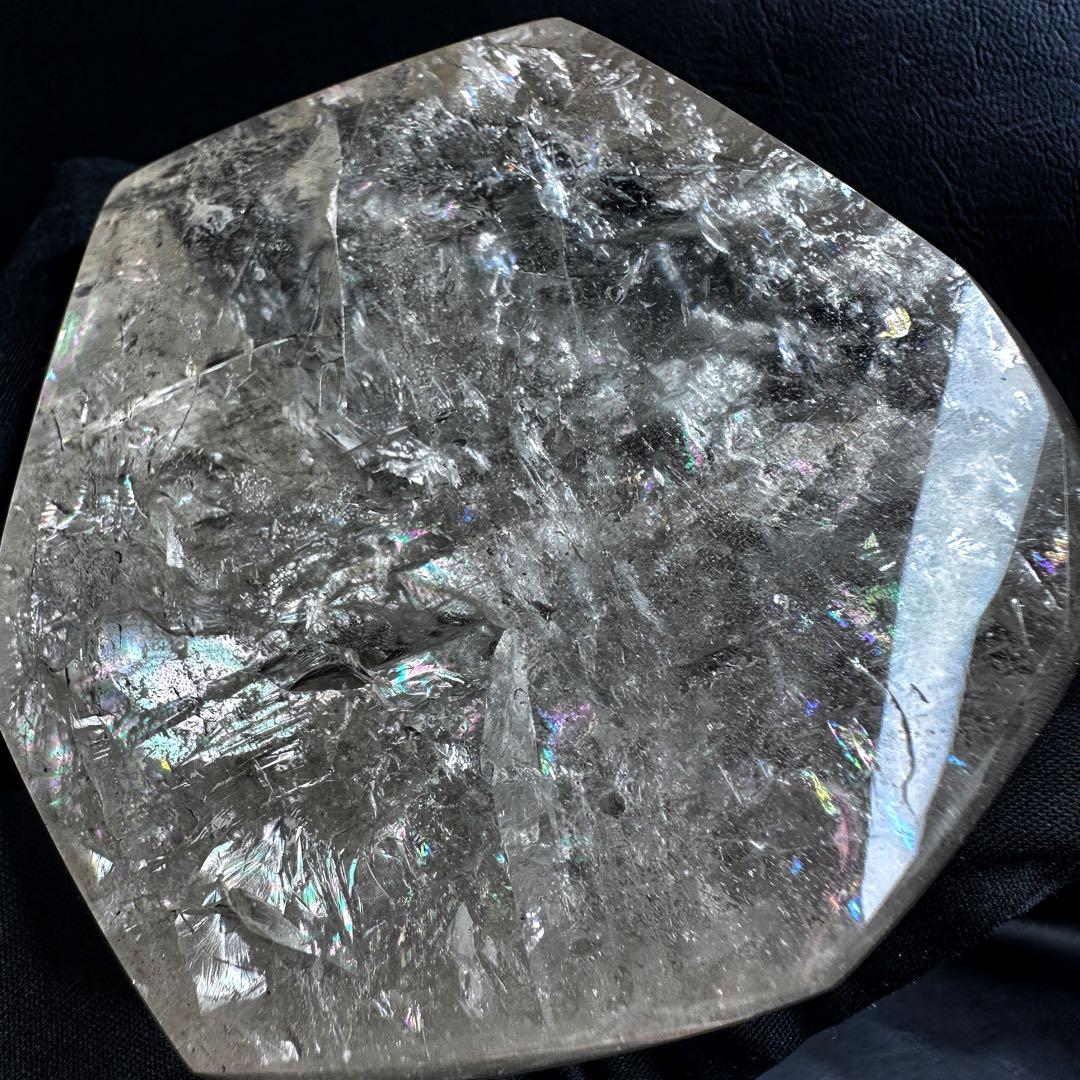 絶品❗虹入り☆アイリスクォーツ アゼツライト水晶フリーフォーム天然石 A1139