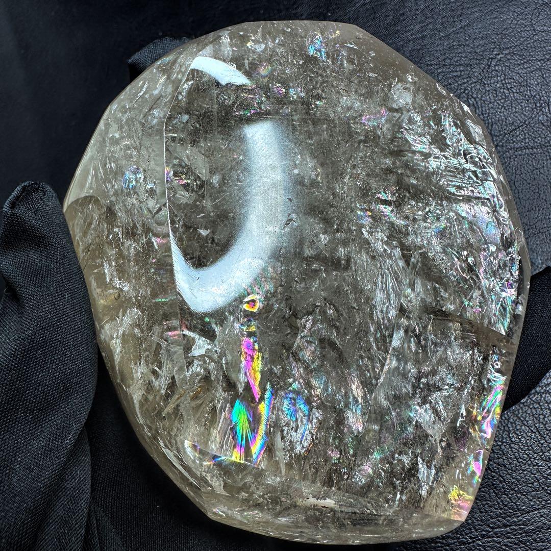 絶品❗虹入り☆アイリスクォーツ アゼツライト水晶フリーフォーム天然石 A1139