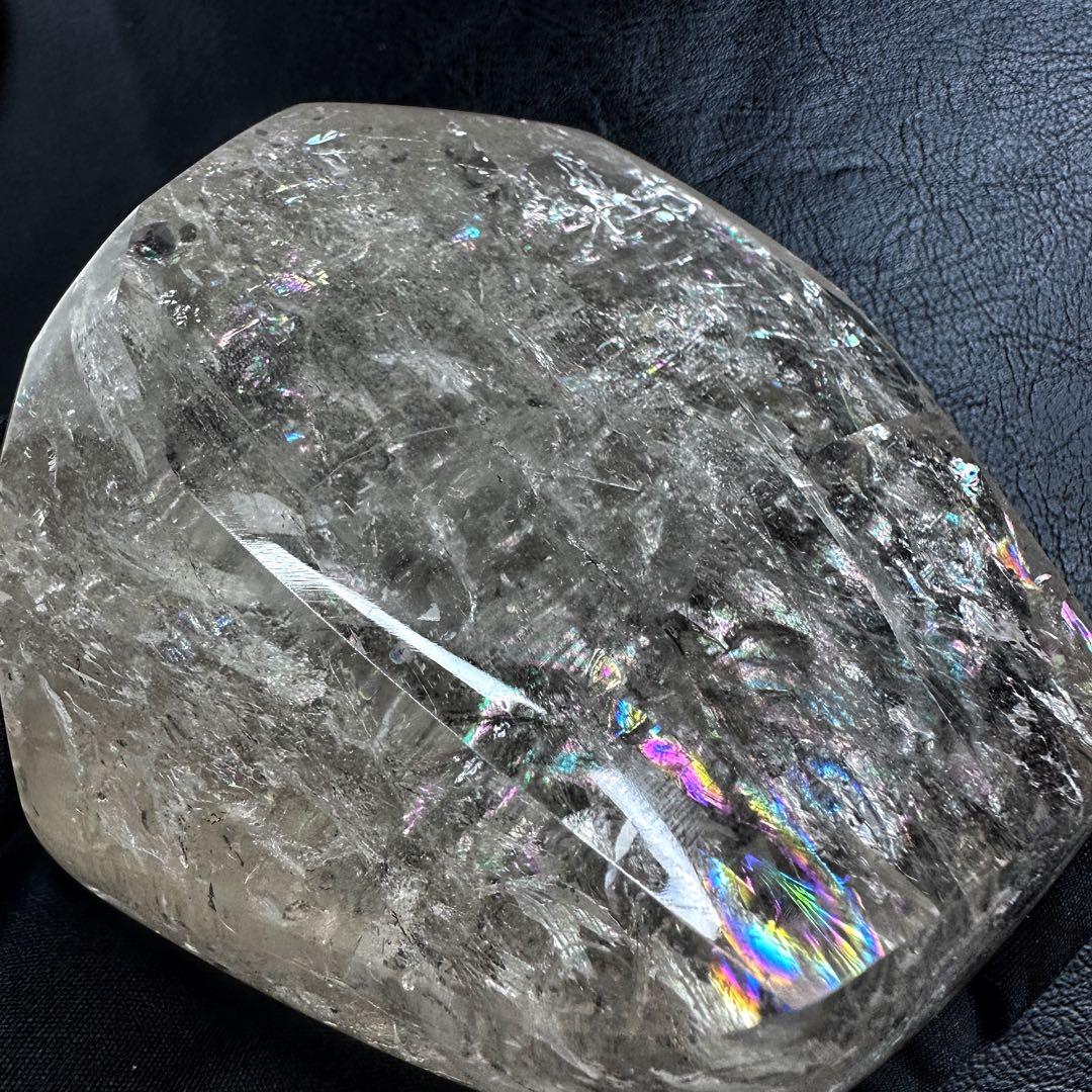 絶品❗虹入り☆アイリスクォーツ アゼツライト水晶フリーフォーム天然石 A1139